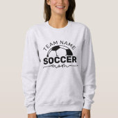白黒パーソナライズされたサッカーの母 スウェットシャツ (正面)