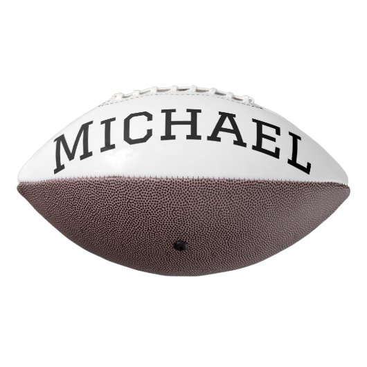白黒パーソナライズされたサッカー アメリカンフットボール (回転270)