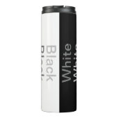 白黒パーソナライズされたサーマルタンブラー タンブラー (裏面)