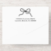 白黒パーソナライズされたシルバーホリデーパーティー オールインワン招待状 (背面)