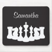 白黒パーソナライズされたチェスマウスパッド マウスパッド (正面)