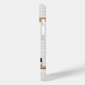 白黒パーソナライズされたバスケットボールジャージー Case-Mate iPhoneケース (裏面 / 左)