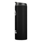 白黒パーソナライズされたブラシスクリプト タンブラー (回転右)