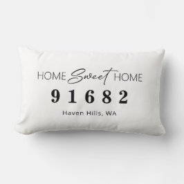 白黒パーソナライズされたホームスイートホームジップコード ランバークッション