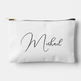 白黒パーソナライズされたモノグラムメイクアップ化粧料 アクセサリーポーチ