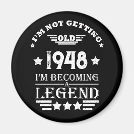 白黒パーソナライズされたヴィンテージ75歳の誕生日 マグネット