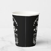 白黒パーソナライズされたヴィンテージ75歳の誕生日 紙コップ (右)