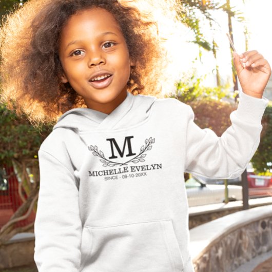 白黒パーソナライズされた名モノグラム年齢