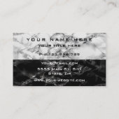 白黒パーソナライズされた大理石名刺 名刺 (裏面)