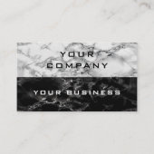白黒パーソナライズされた大理石名刺 名刺 (正面)