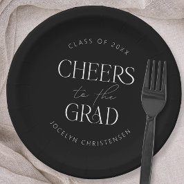 白黒パーソナライズされた応援グラードパーティー ペーパープレート