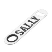 白黒パーソナライズされた水玉模様 スピード栓抜き (正面アングル)