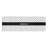 白黒パーソナライズされた水玉模様 名札 (正面)