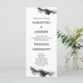 白黒パーソナライズされた結婚式 プログラム (スタンド正面)