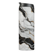 白黒パーソナライズされた金ゴールド大理石 タンブラー (回転右)