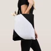 白黒パーソナライズされた トートバッグ (クローズアップ)