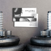 白黒パーソナルトレーナーフィットネス訓練 名刺