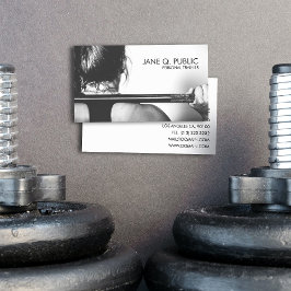 白黒パーソナルトレーナーフィットネス訓練 名刺