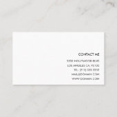 白黒パーソナルトレーナーフィットネス訓練 名刺 (裏面)