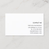 白黒パーソナルトレーナーフィットネス訓練 名刺 (裏面)