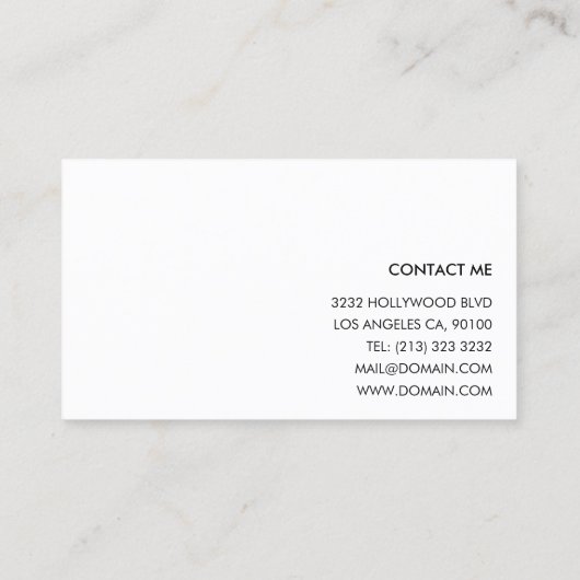 白黒パーソナルトレーナーフィットネス訓練 名刺 (裏面)