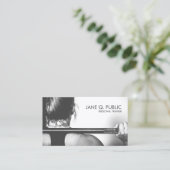 白黒パーソナルトレーナーフィットネス訓練 名刺 (スタンド正面)