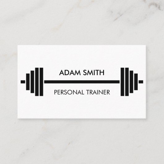 白黒パーソナルフィットネストレーナー 名刺 (正面)