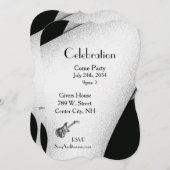 白黒パーティの招待状 招待状 (正面/裏面)