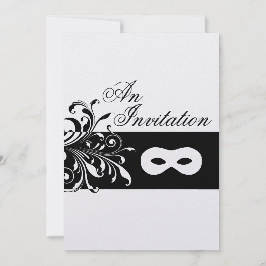 白黒パーティの招待状 招待状 (裏面)