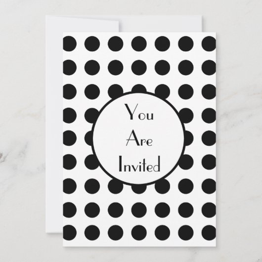 白黒パーティの招待状 招待状 (裏面)