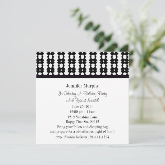 白黒パーティの招待状 招待状 (スタンド正面)