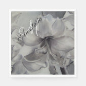 白黒パーティーモノグラム スタンダードランチョンナプキン (正面)