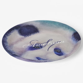 白黒パーティーモノグラム ペーパープレート