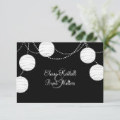 白黒パーティー灯RSVP 出欠カード (スタンド正面)