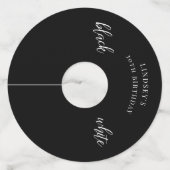 白黒パーティー ワイングラスタグ (正面)