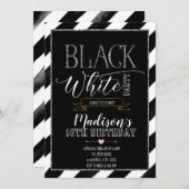白黒パーティー 招待状 (正面/裏面)