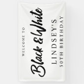 白黒パーティー 横断幕 (縦)