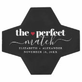 白黒パーフェクトマッチラブカップルカスタム サッカーボール (フラット)