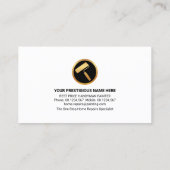 白黒パープル絵画のツールブラシ 名刺 (裏面)