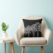 白黒パームツリーズ装飾用クッション クッション (椅子)