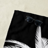 白黒パームツリーモノグラモダンム ビーチタオル (インサイチュ)