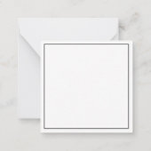 白黒パームパルメットツリーモノグラム ノートカード (裏面)