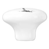 白黒パームパルメットツリー セラミックノブ (側面)