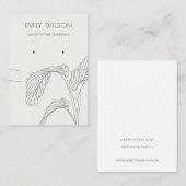 白黒パーム離れスケースイアーリングネックレス 名刺 (正面/裏面)