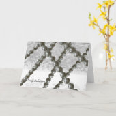 白黒パール結婚の祝いカード カード (黄色い花)