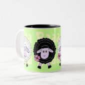 白黒ヒツジ ツートーンマグカップ (正面左)