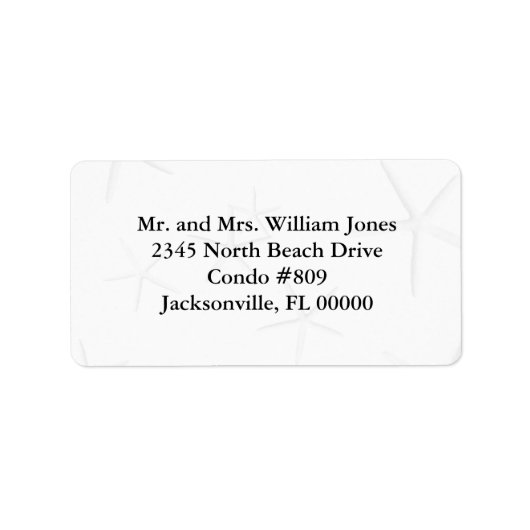 白黒ヒトデカスタム住所 シール (正面)