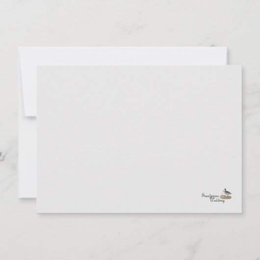 白黒ヒトデビーチリハーサルディナー 招待状 (裏面)