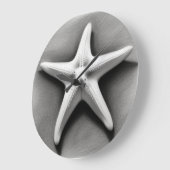 白黒ヒトデ ラージ壁時計 (傾斜)