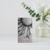 白黒ヒマワリ 名刺 (スタンド正面)